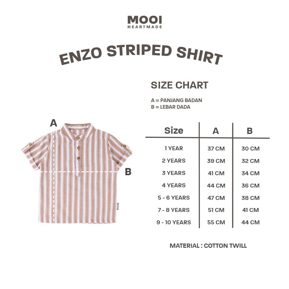 Mooi Kemeja Anak Laki-laki Enzo Striped Shirt