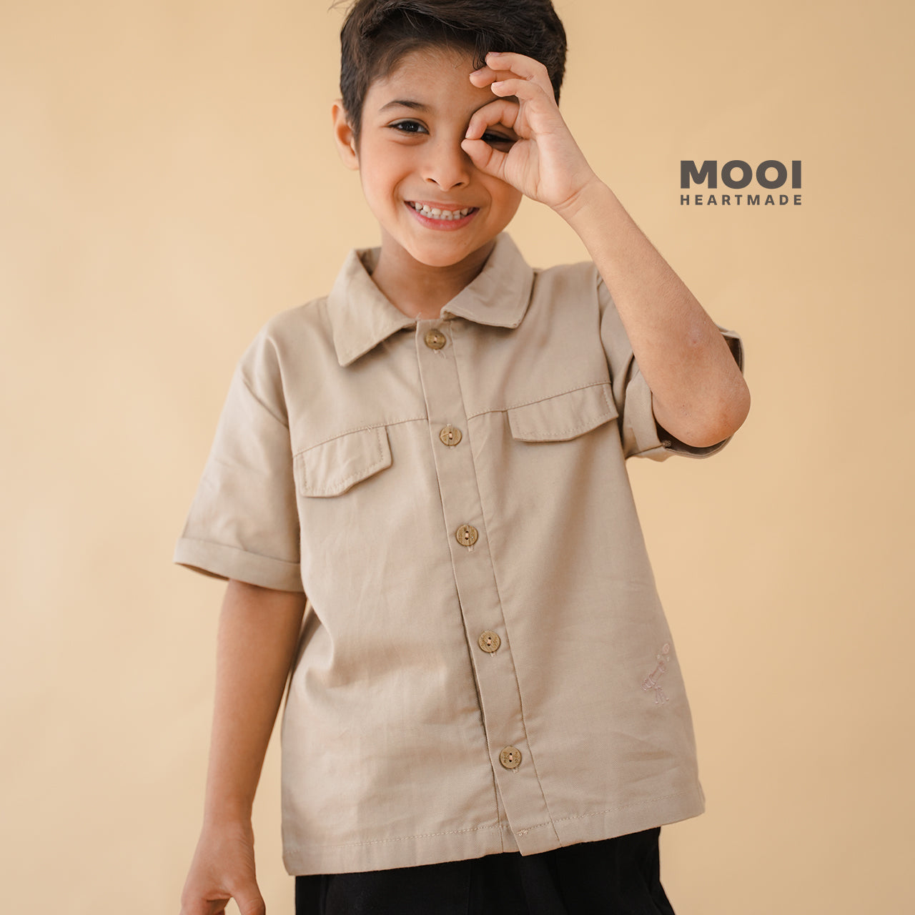 Mooi Kemeja Anak Laki-laki Koa Shirt