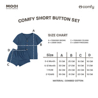 Mooi Setelan Pendek Bayi Comfy Baby Short Button Set