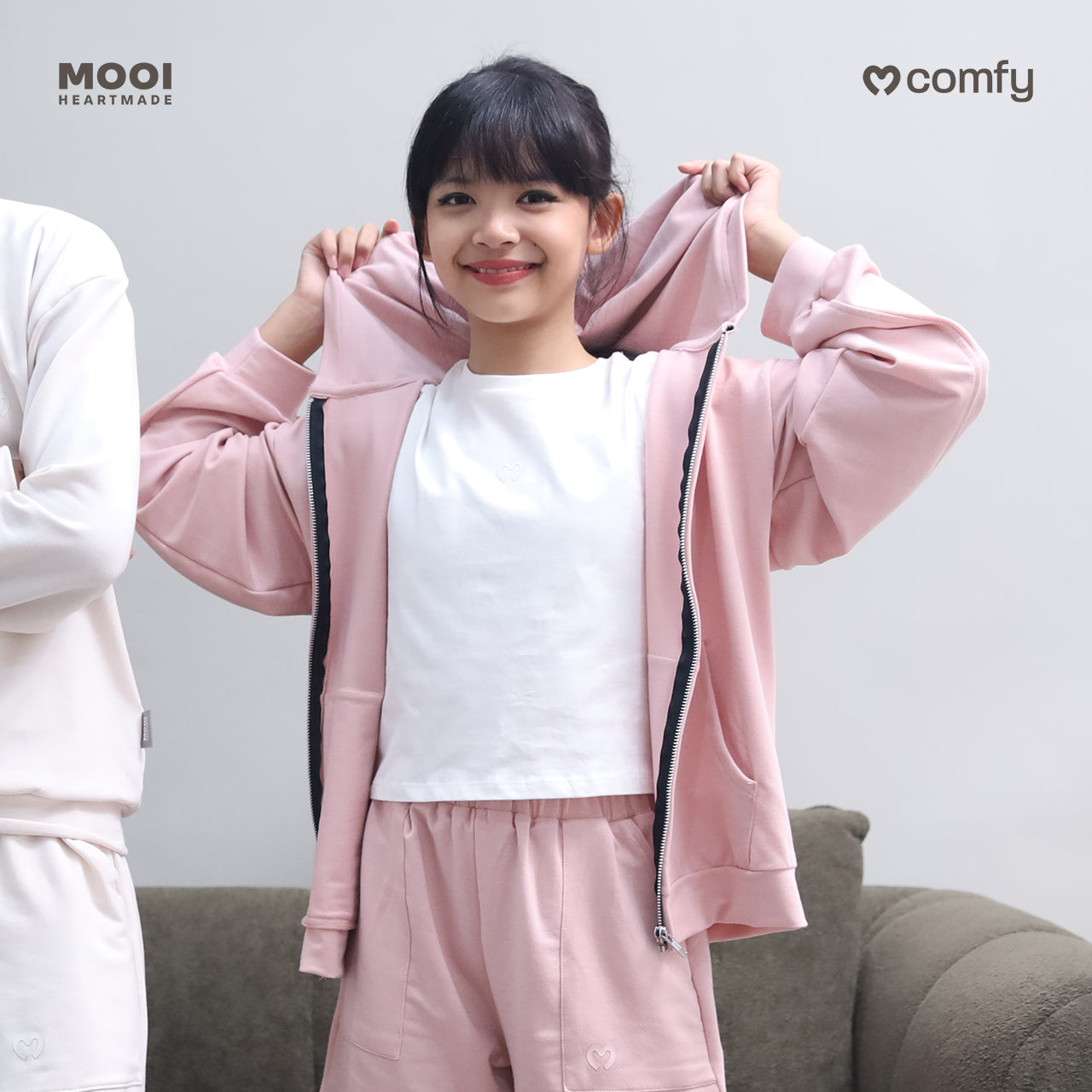 Mooi Comfy Teens Jacket Hoodie Lengan Panjang Teens