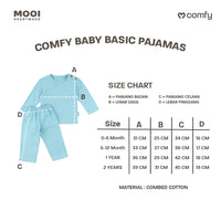 Mooi Setelan Piyama Bayi Comfy Baby Basic Pajamas