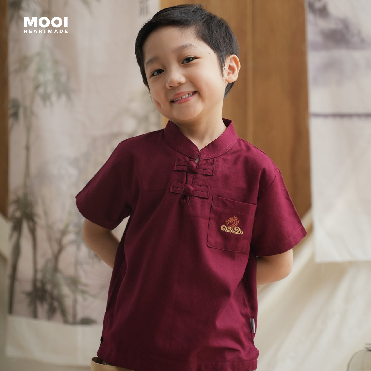 Mooi Kemeja Anak Laki-Laki Wang Pocket Shirt