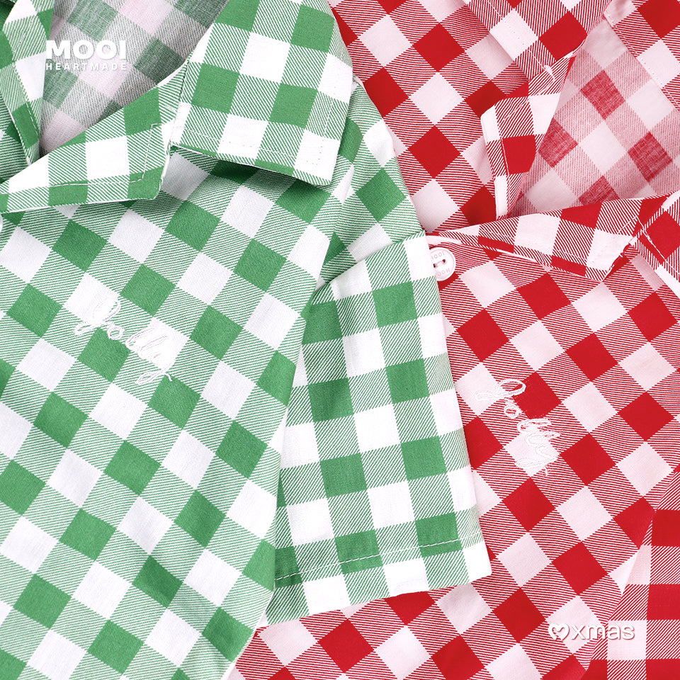 Mooi Kemeja Anak Laki - Laki Kemeja Katun Motif Gama Shirt