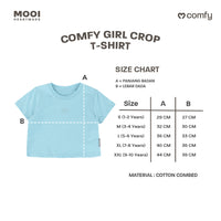 Mooi Kaos Anak Perempuan Comfy Girls Crop T-shirt