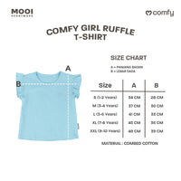 Mooi Atasan Anak Perempuan Comfy Girls Ruffle T-shirt