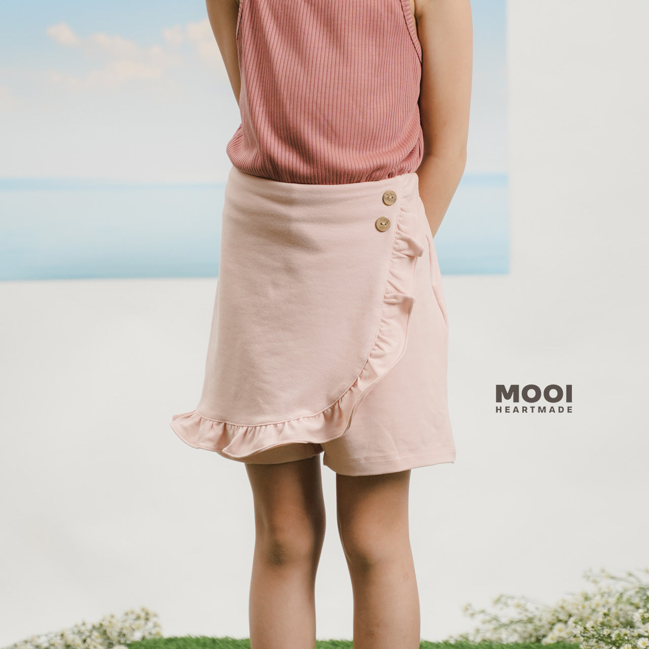 Mooi Rok Celana Anak Perempuan Hanako Ruffle Skort
