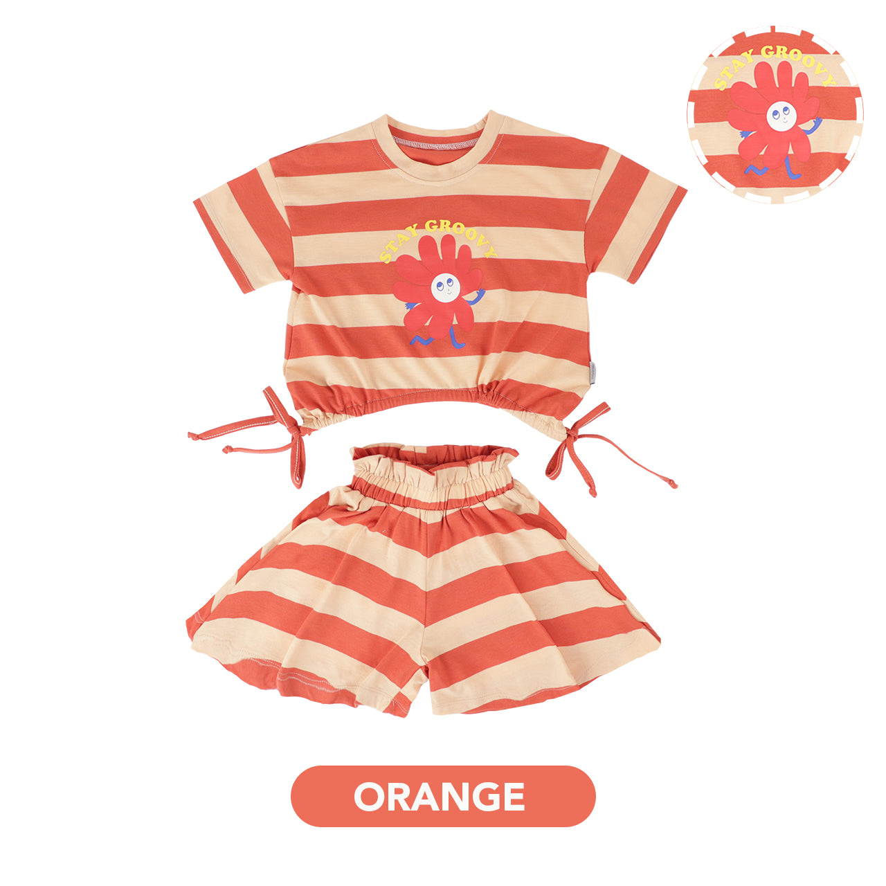 Mooi Setelan Anak Perempuan Nicole Striped Set