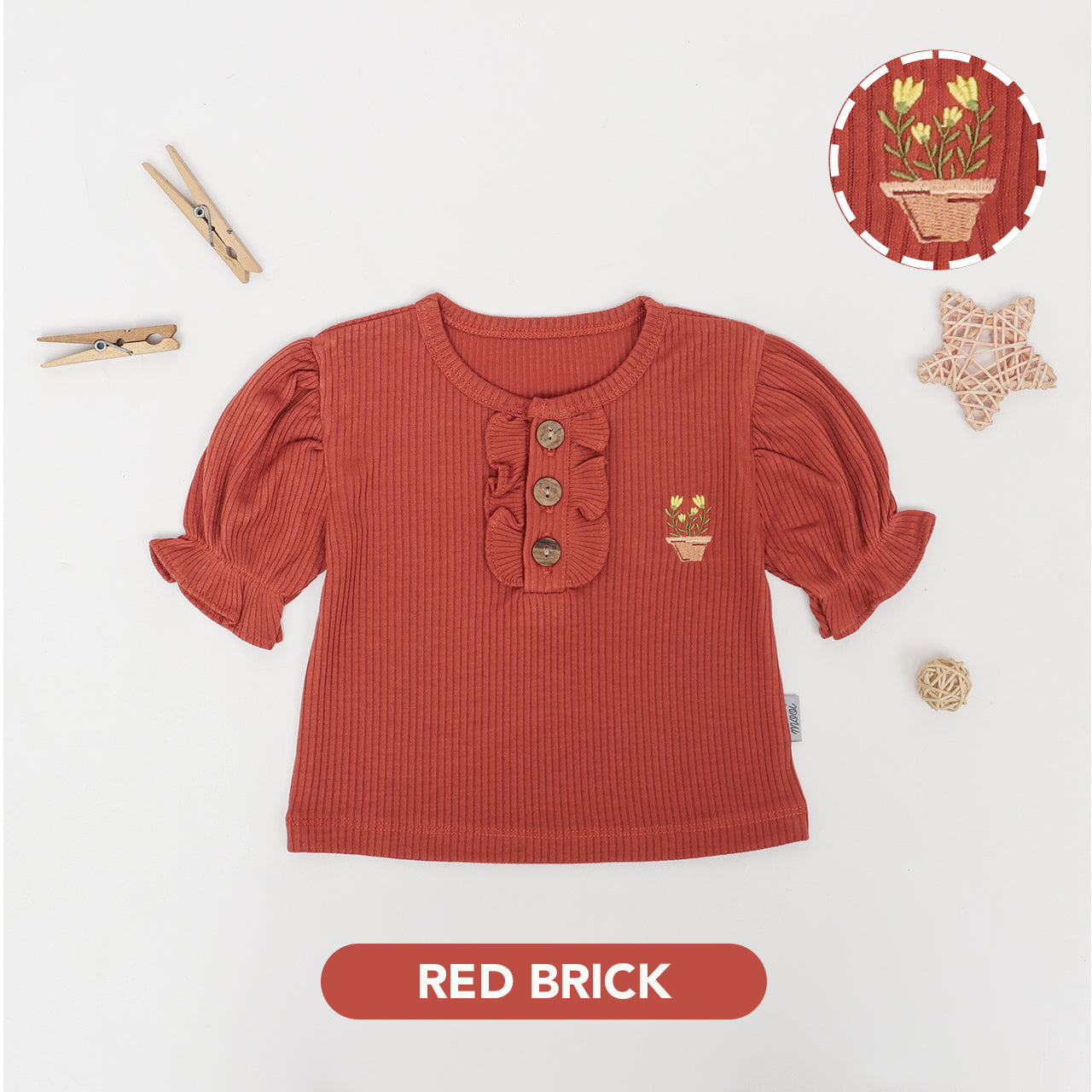 Jenna Ribbing Mooi Atasan Anak Perempuan Jenna Rib Top V.1 – Mooi Official
