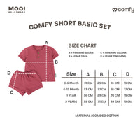 Mooi Setelan Bayi Comfy Baby Short Basic Set