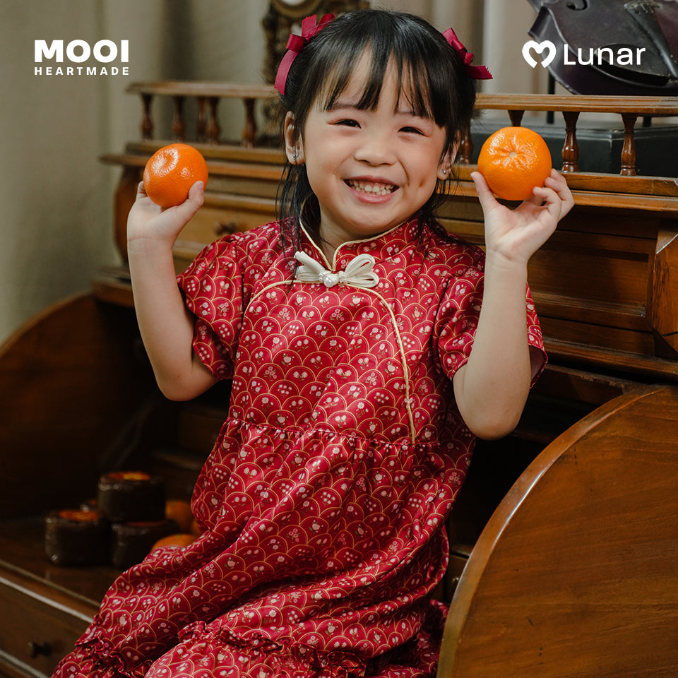 Mooi Dress Anak Perempuan Lunar Collection Huan Cheongsam Dress