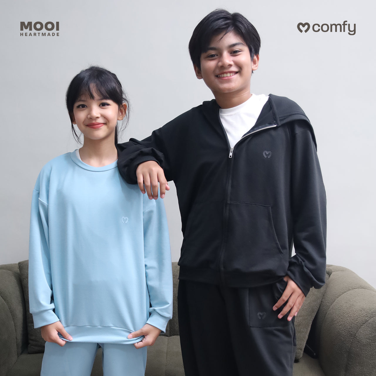 Mooi Comfy Teens Jacket Hoodie Lengan Panjang Teens