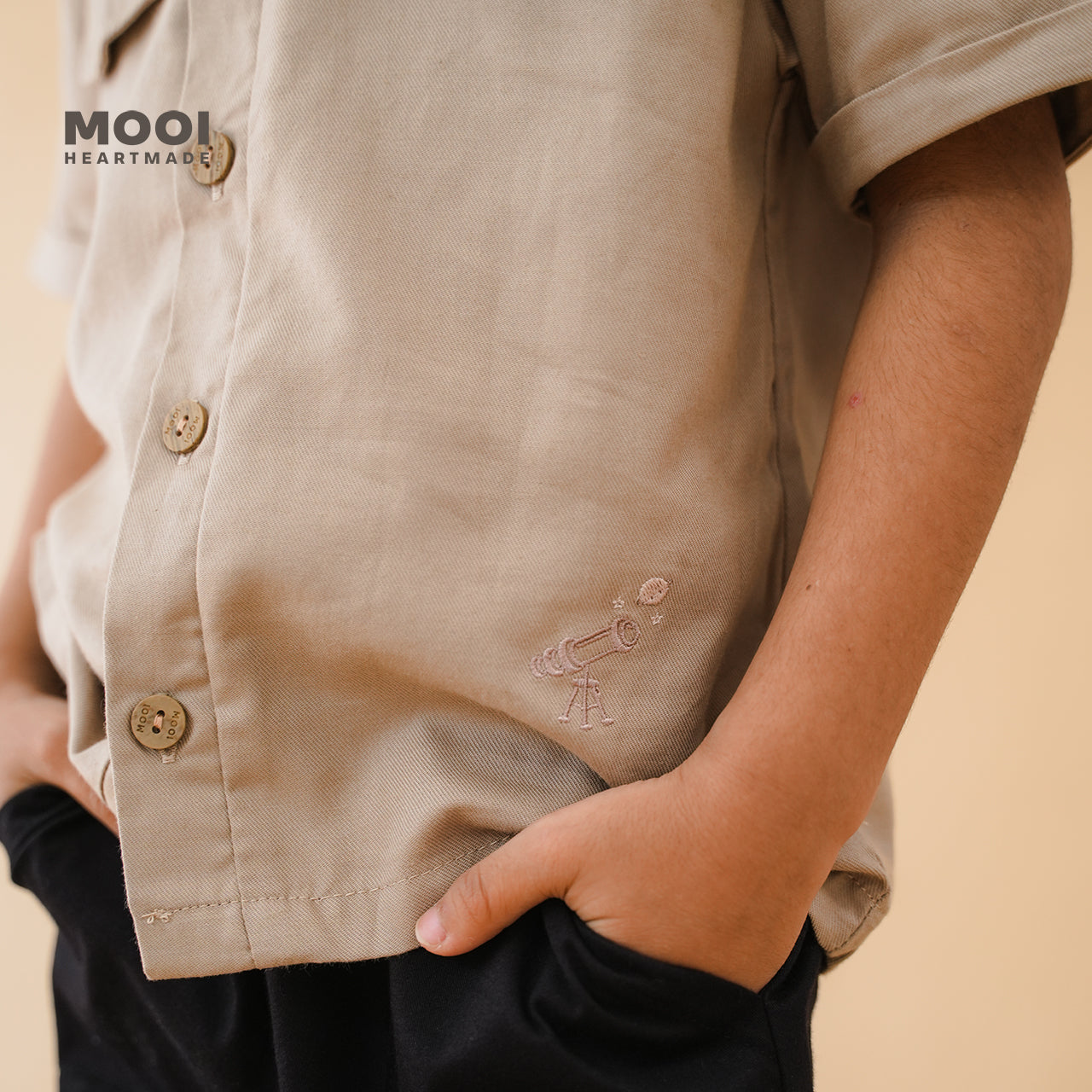 Mooi Kemeja Anak Laki-laki Koa Shirt