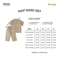 Mooi Kaif Koko Set Setelan Koko Anak Raya Collection