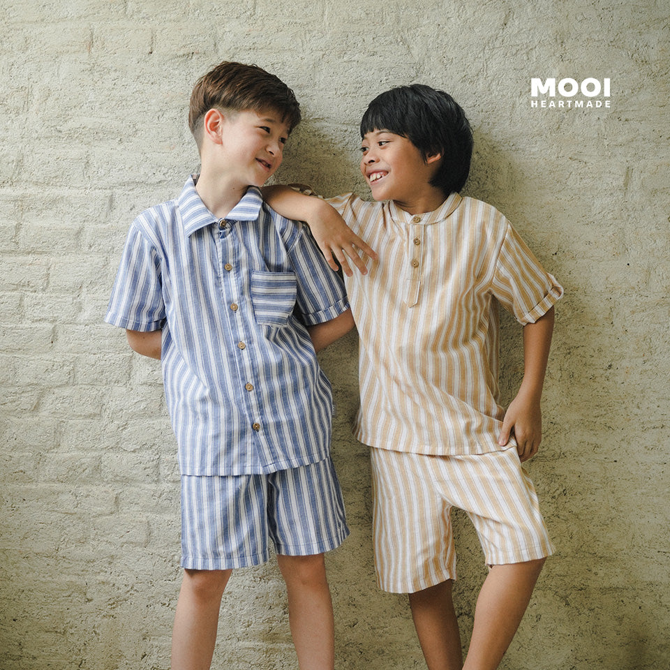 Mooi Kemeja Anak Laki-laki Enzo Striped Shirt