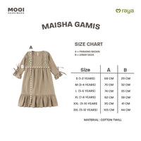 Mooi Dress Anak Gamis Anak Perempuan Raya Collection Maisha Gamis