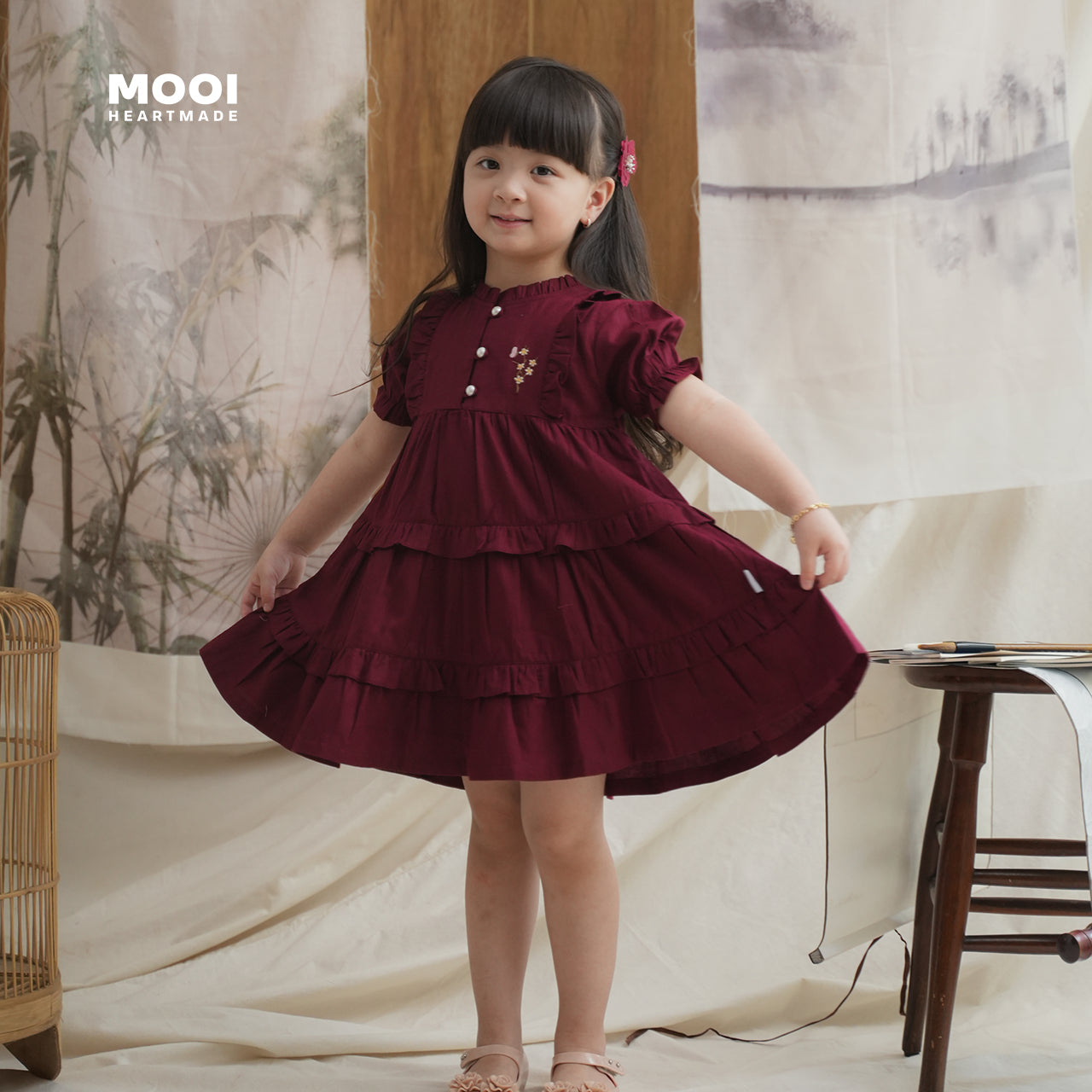 Mooi Dress Anak Perempuan Yue Ruffle Dress