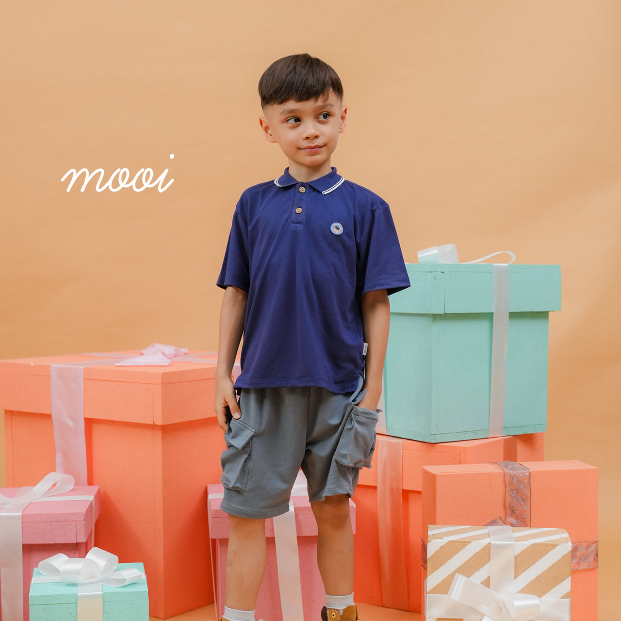 Mooi Celana Pendek Cargo Anak Aldo Short Cargo Pants