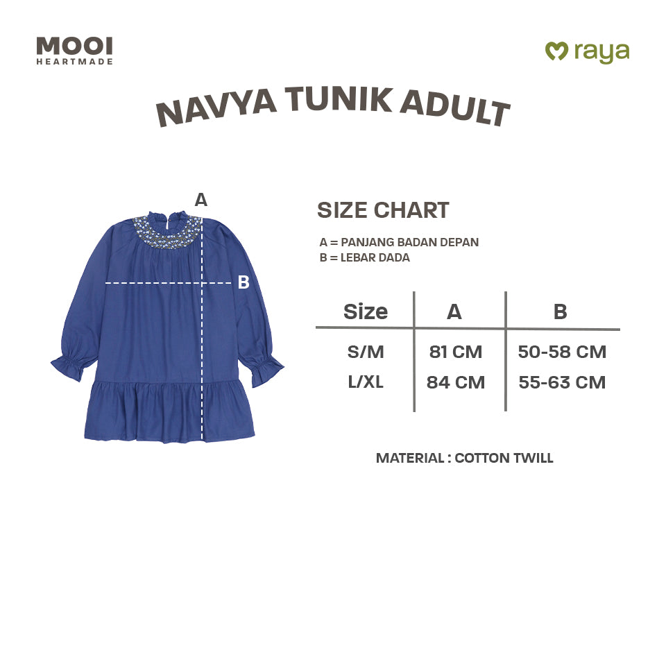 Mooi Tunik Wanita Atasan Wanita Raya Collection Navya Tunic