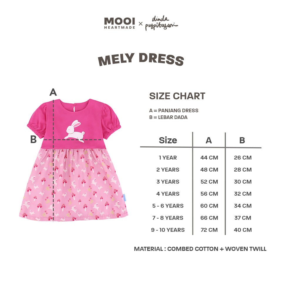 Mooi X Dinda Puspitasari Dress Anak Perempuan Mely Dress