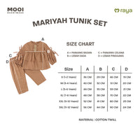 Mooi Setelan Anak Perempuan Raya Collection Mariyah Tunic Set
