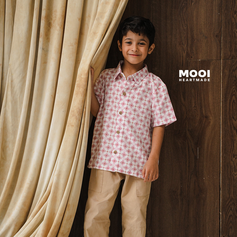 Mooi Atasan Batik Kemeja Anak Laki-Laki Mahesa Batik Shirt