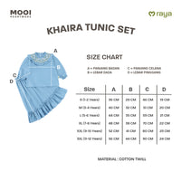 Mooi Setelan Anak Perempuan Raya Collection Khaira Tunic Set
