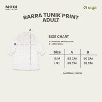 Mooi x Nussa Rarra Tunic Print Adult Tunik Wanita Atasan Wanita Raya Collection