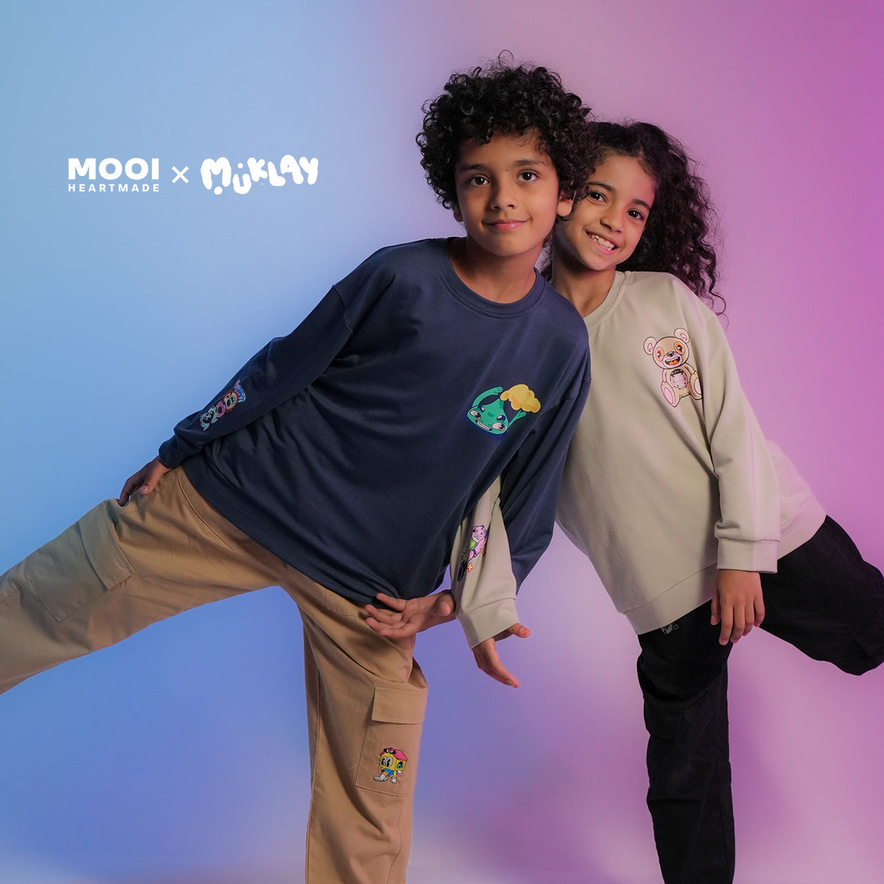 Mooi X Muklay Sweater Anak Unisex Sweater Basic Kids