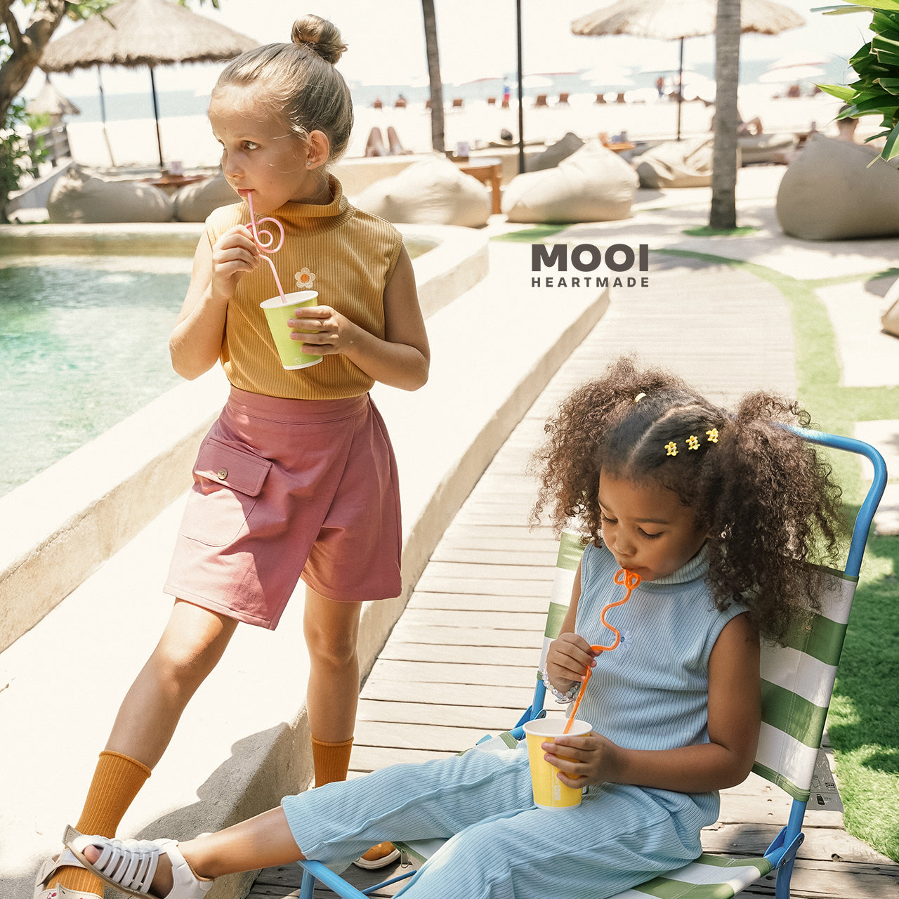 Mooi Atasan Anak Perempuan Yumiko Rib Top