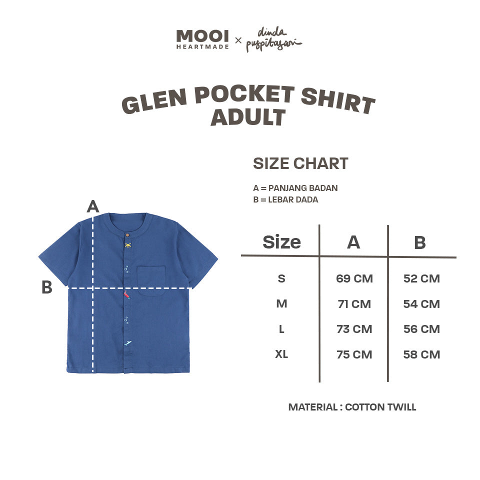Mooi X Dinda Puspitasari Kemeja Dewasa Glen Pocket Shirt Adult