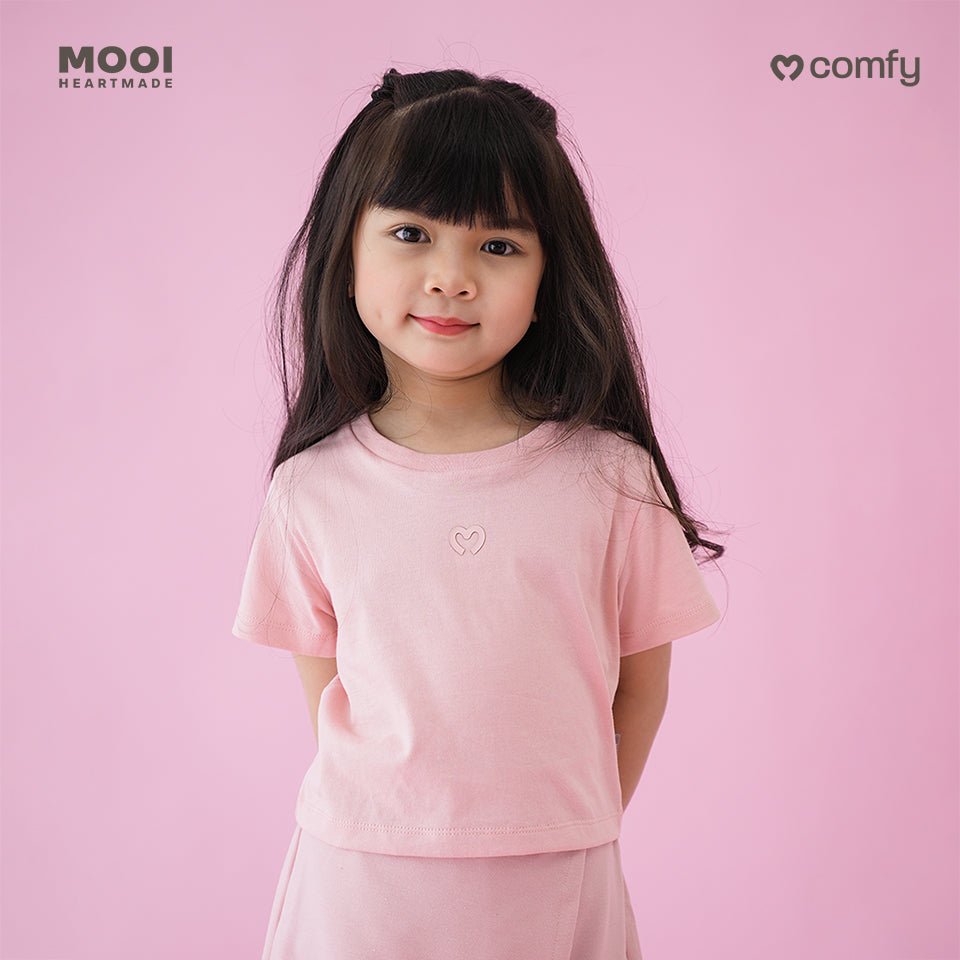 Mooi Kaos Anak Perempuan Comfy Girls Crop T-shirt