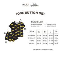 Mooi X Dinda Puspitasari Setelan Bayi Jose Button Set