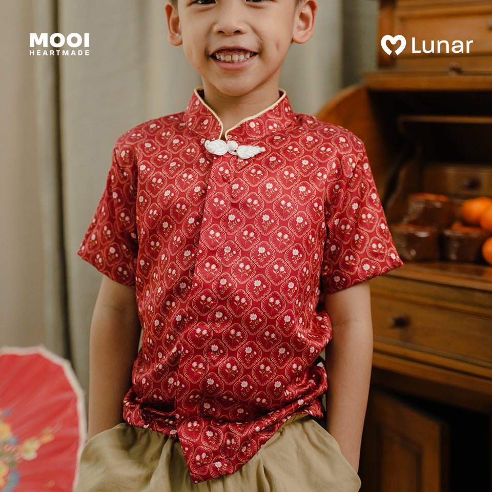 Mooi Kemeja Anak Laki-Laki Lunar Collection Zhen Cheongsam Shirt