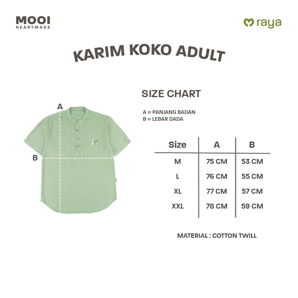 Mooi Atasan Pria Kemeja Pria Raya Collection Karim Koko