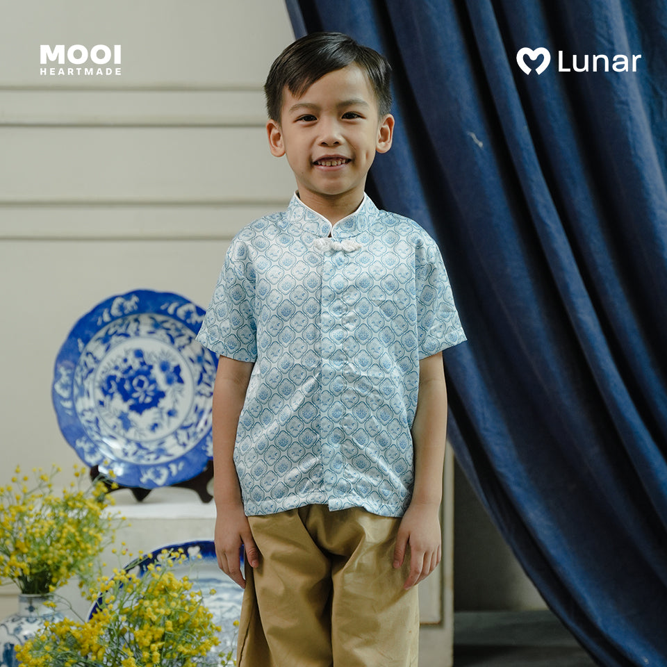 Mooi Kemeja Anak Laki-Laki Lunar Collection Zhen Cheongsam Shirt
