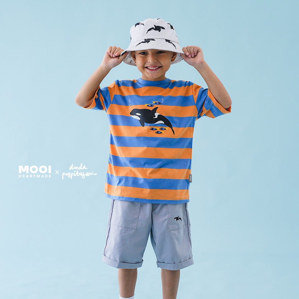 Mooi X Dinda Puspitasari Kaos Anak Unisex Zein Striped Tee