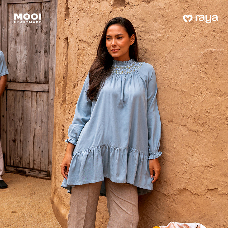 Mooi Tunik Wanita Atasan Wanita Raya Collection Navya Tunic