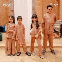 Mooi Setelan Anak Perempuan Raya Collection Asra Tunic Ruffle Set