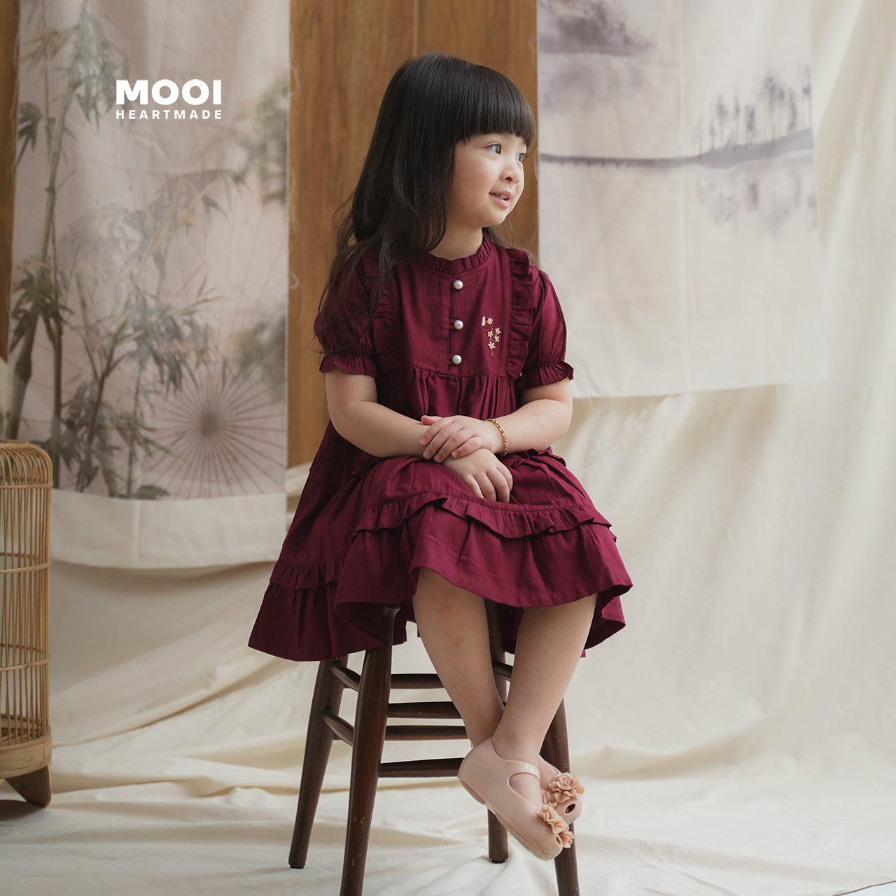 Mooi Dress Anak Perempuan Yue Ruffle Dress