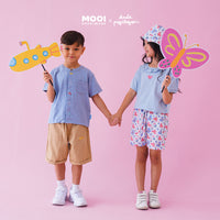 Mooi X Dinda Puspitasari Kemeja Anak Laki-laki Rue Pocket Shirt