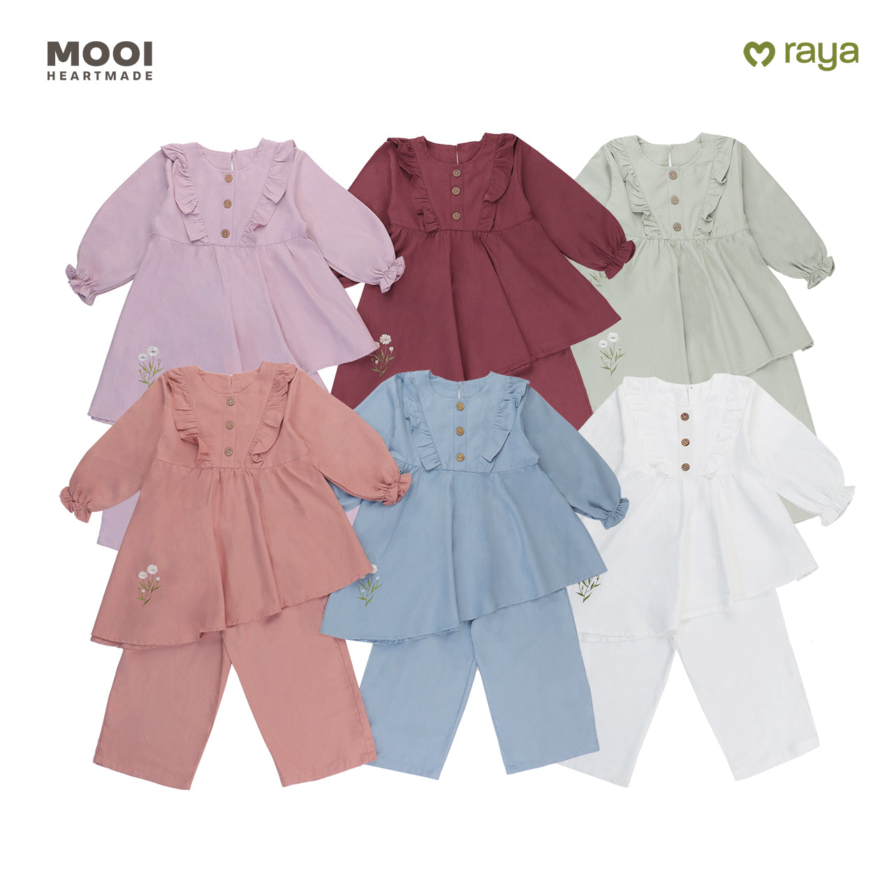 Mooi Setelan Anak Perempuan Xavia Tunik Set