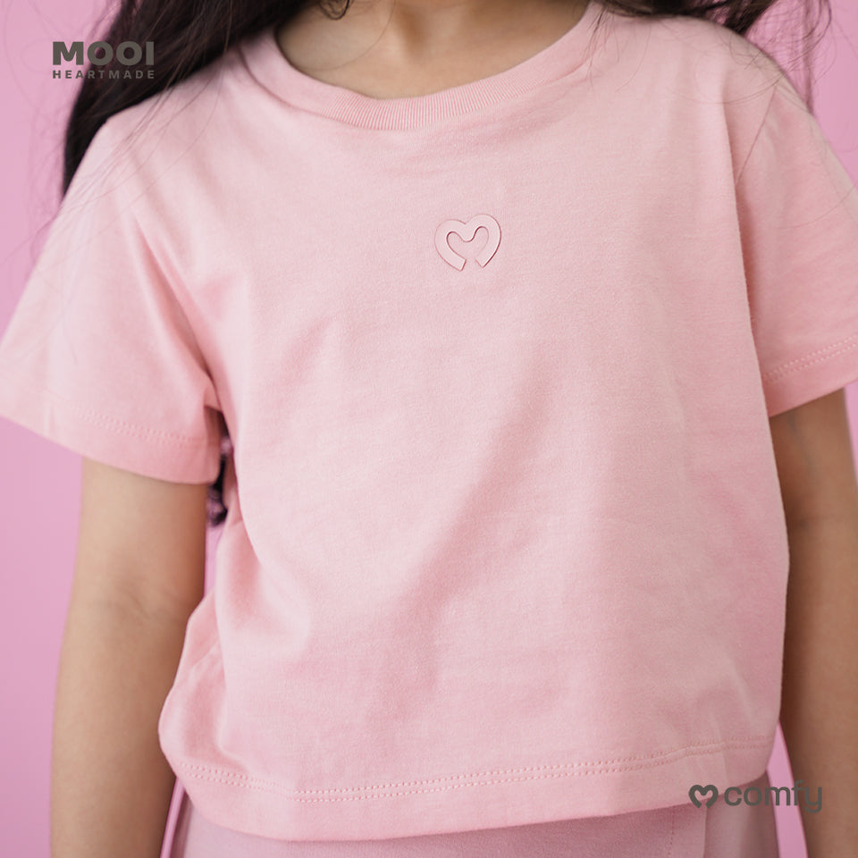Mooi Kaos Anak Perempuan Comfy Girls Crop T-shirt