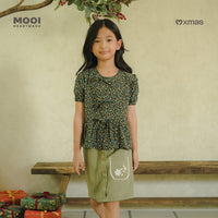 Mooi Atasan Anak Perempuan Christmas Collection Claire Top