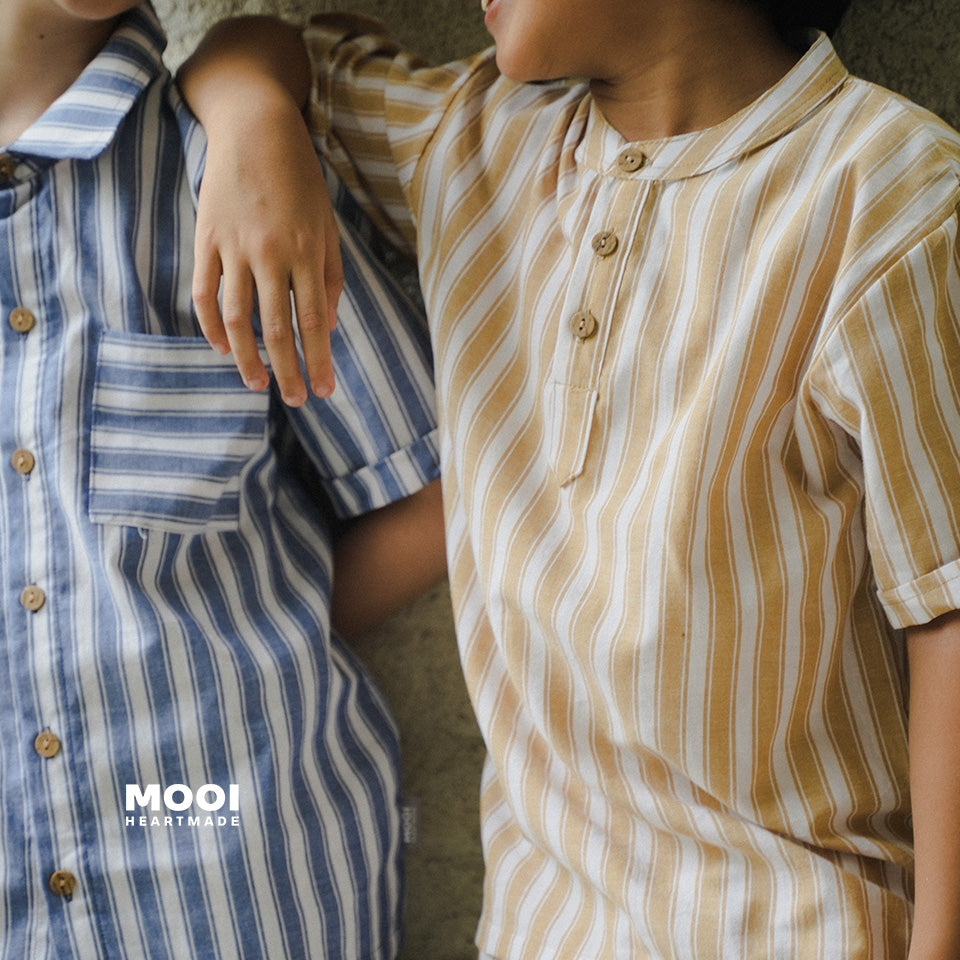 Mooi Kemeja Anak Laki-laki Enzo Striped Shirt