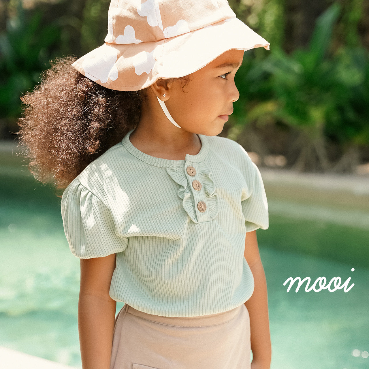 Mooi Atasan Anak Perempuan Jenna Rib Top