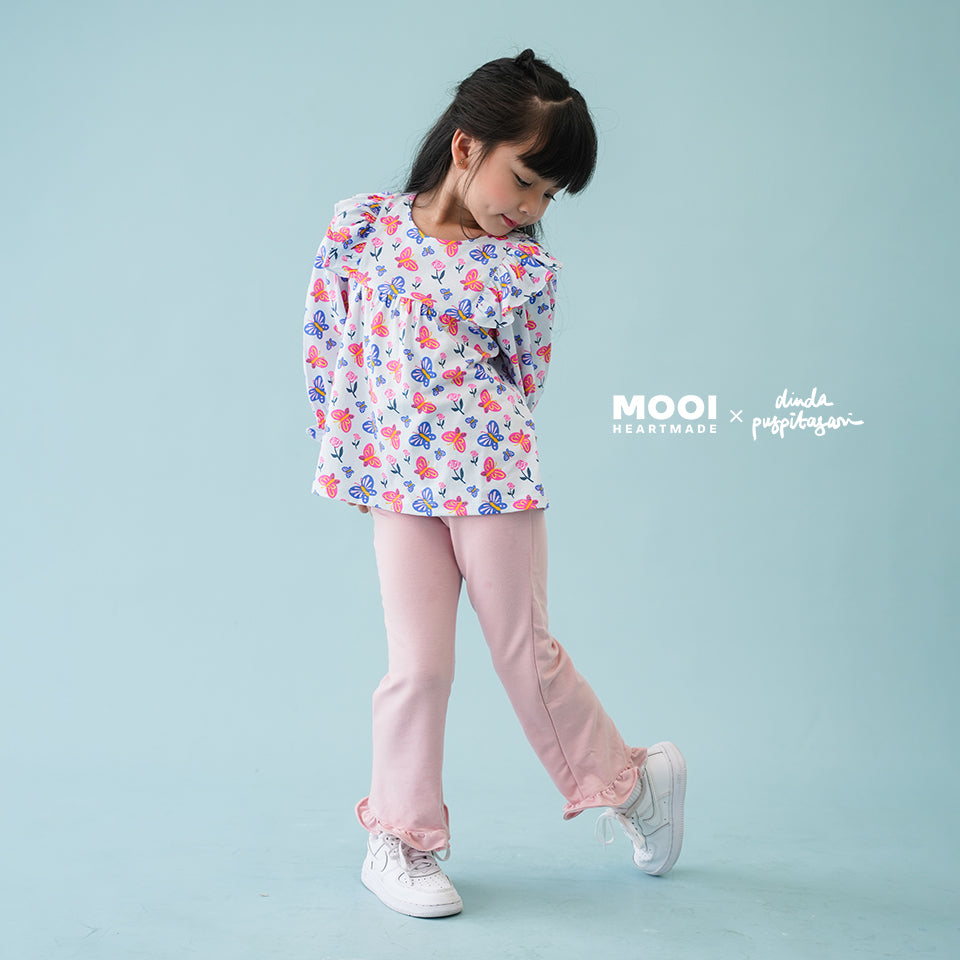 Mooi X Dinda Puspitasari Atasan Anak Perempuan Lola Top Ruffle