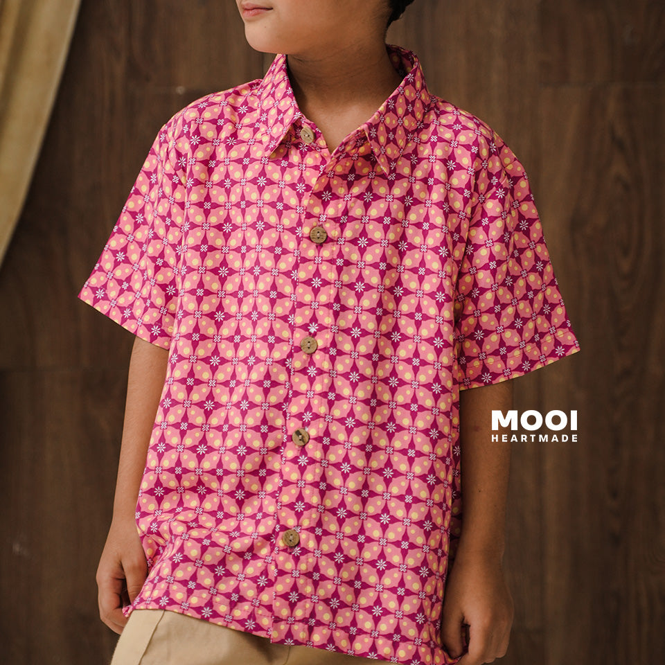 Mooi Atasan Batik Kemeja Anak Laki-Laki Mahesa Batik Shirt