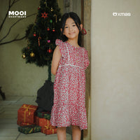 Mooi Dress Anak Perempuan Christmas Collection Eve Ruffle Dress