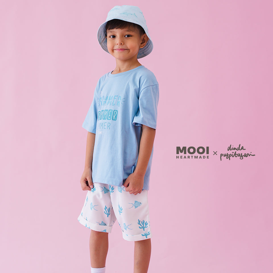Mooi X Dinda Puspitasari Setelan Anak Kio Graphic Tee Set