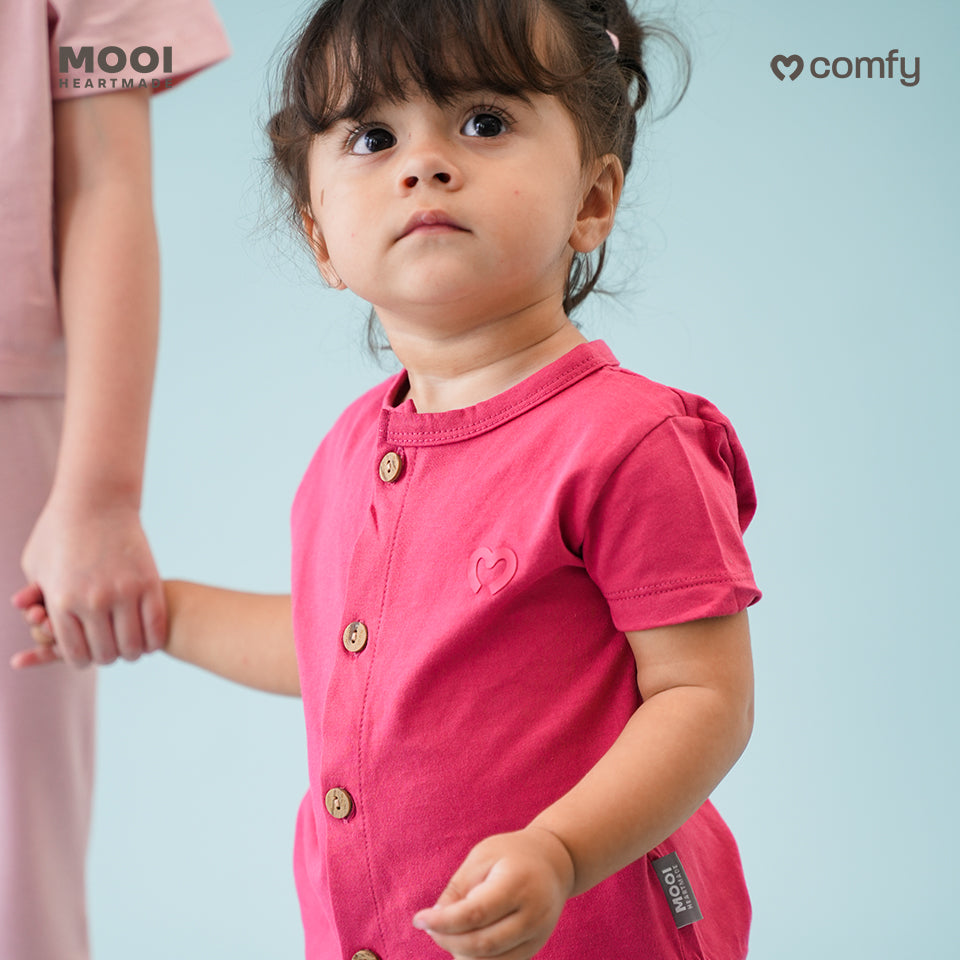 Mooi Setelan Piyama Bayi Comfy Baby Button Pajamas Set